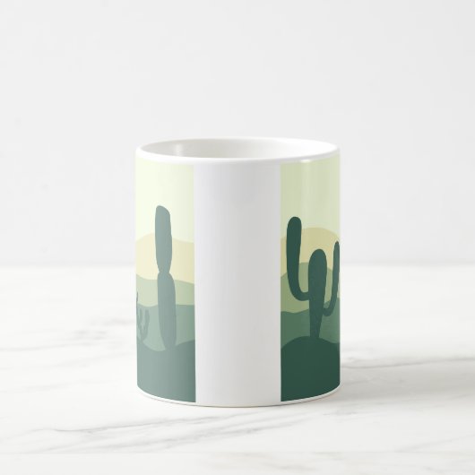 cactus, zon en woestijn koffiemok (Center)