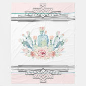 Cactus zuidwestelijk fleece deken (Voorkant)