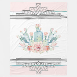 Cactus zuidwestelijk fleece deken
