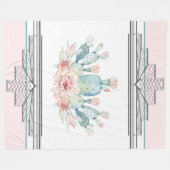 Cactus zuidwestelijk fleece deken (Voorkant (Horizontaal))