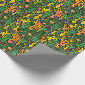 Cactus : zwart naadloos patroon. cadeaupapier (Hoek)