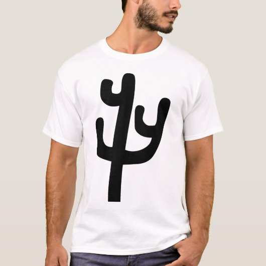 Cactus - zwart t-shirt (Voorkant)