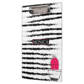 Cactus zwart wit patroon gestript klembord (Links)