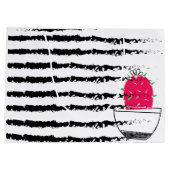 Cactus zwart wit patroon monogram groot cadeauzakje (Achterkant)