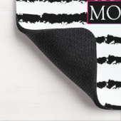 Cactus zwart wit patroon monogram muismat (Hoek)