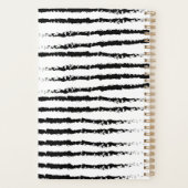 Cactus zwart wit patroon monogram planner (Achterkant)