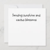 Cactusbloem Kaart (Achterkant)