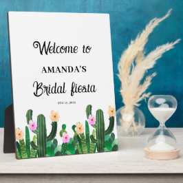 CactusbLOemen  Bruidsfeest Welkom Tafeldecoratie Fotoplaat