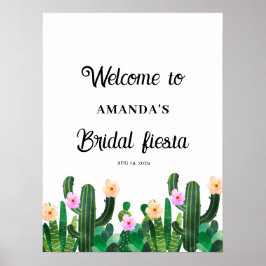 CactusbLOemen  Bruiloft Fiesta  Poster