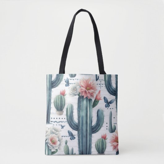 Cactusbloemen Tote Bag (Voorkant)