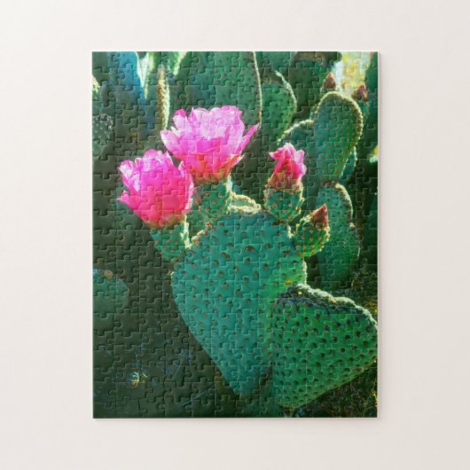 Cactusbloemen van de Beavertail Cactus Legpuzzel (Verticaal)