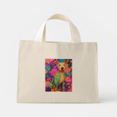 Cactusbloemenhond Mini Tote Bag (Achterkant)