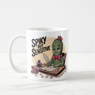 Cactusdichter Stekelig Maar Gevoelig Grappig Koffiemok