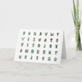 Cactusen Succulente Planten met hand getekend bota Kaart