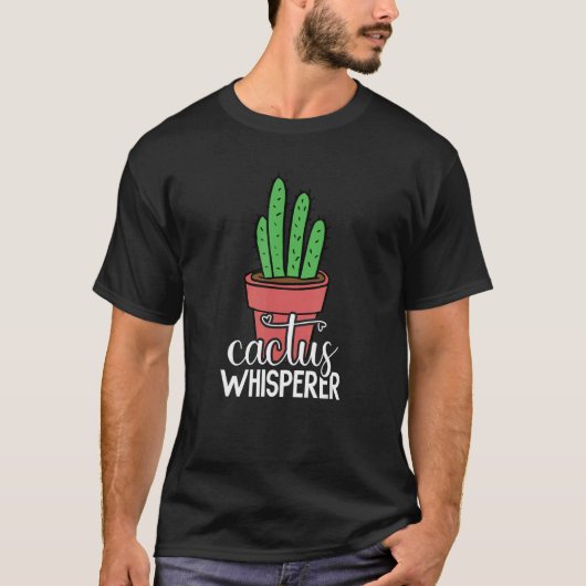 Cactusfluisteraar Tuinders Cactaceae Succulente Ho T-shirt (Voorkant)