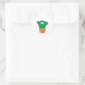 Cactusgezicht Ronde Sticker (Tas)