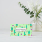 Cactusgroen Doodles | Groen Visitekaartje (Staand voorkant)
