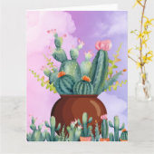 Cactuskaart Kaart (Gele Bloem)
