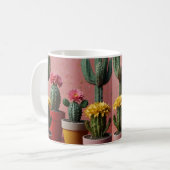 Cactusliefhebbers in bloei koffiemok (Voorkant links)