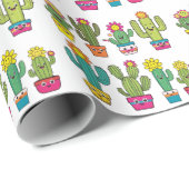 Cactusliefhebbers schattige cadeaupapier (Rol Hoek)
