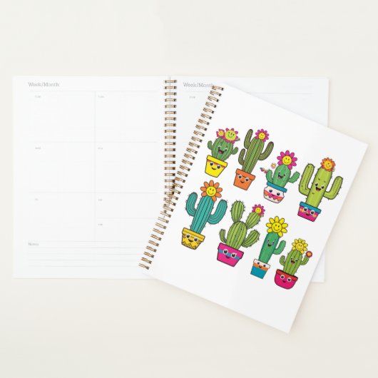 Cactusliefhebbers schattige planner (Display)