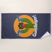 Cactusontwerp met schutter - Strandtowel Strandlaken (Voorkant)