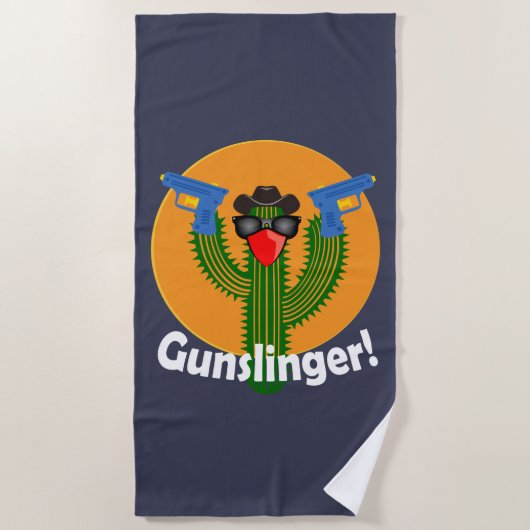 Cactusontwerp met schutter - Strandtowel Strandlaken (Voorkant)
