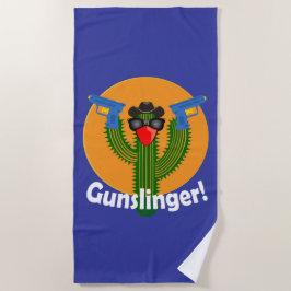 Cactusontwerp voor revolverheld - Strandtowel Strandlaken