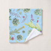 Cactuspatroon 10 bad handdoek (Wasdoekje)