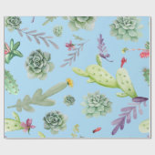 Cactuspatroon 10 cadeaupapier (Vlak)
