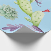 Cactuspatroon 10 cadeaupapier (Hoek)
