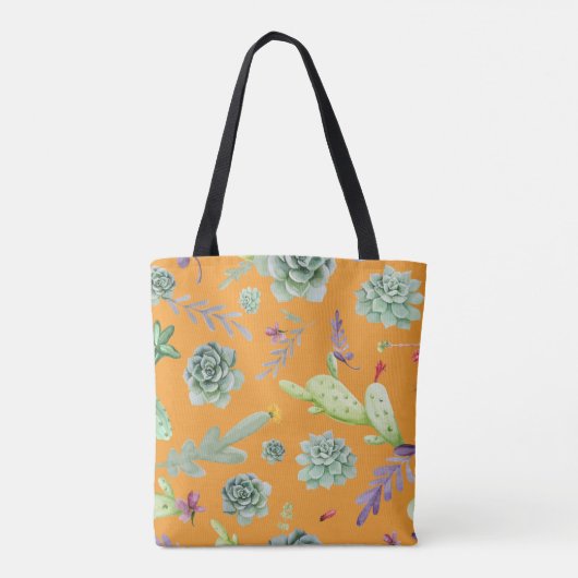Cactuspatroon 11 tote bag (Achterkant)