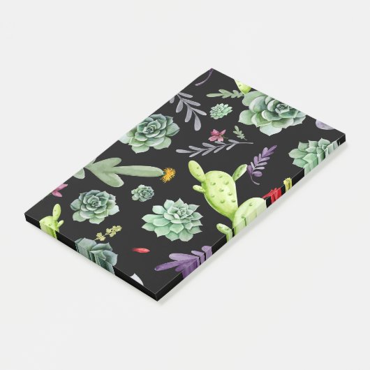 Cactuspatroon 2 post-it® notes (Schuin)