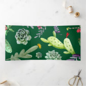 Cactuspatroon 3 drieluik wenskaart (Binnen)