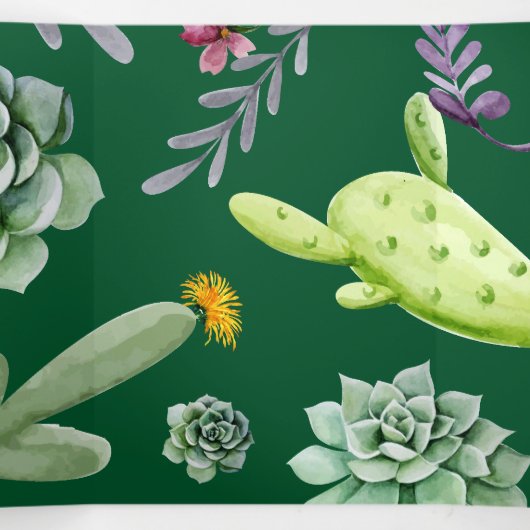 Cactuspatroon 3 drieluik wenskaart (Binnenkant midden)