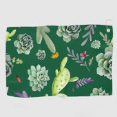 Cactuspatroon 3 golfhanddoek (Horizontaal)