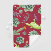 Cactuspatroon 4 golfhanddoek (Insitu)