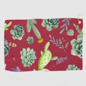 Cactuspatroon 4 golfhanddoek (Horizontaal)