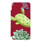 Cactuspatroon 4 incipio iPhone portemonnee hoesje (Voorkant Agenda)