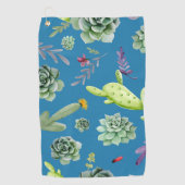Cactuspatroon 5 golfhanddoek (Voorkant)