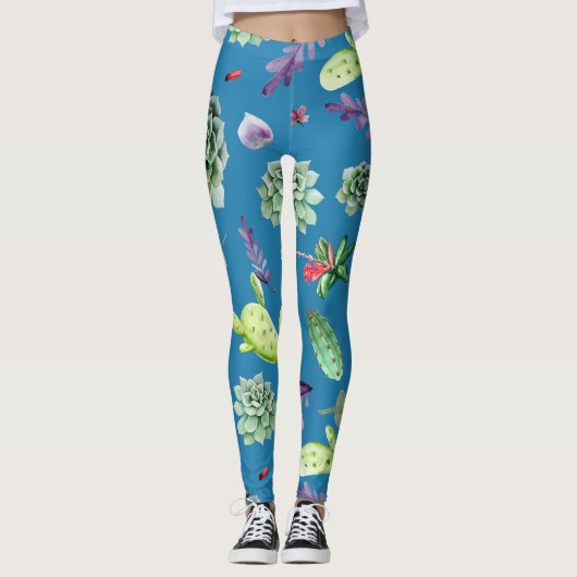 Cactuspatroon 5 leggings (Voorkant)