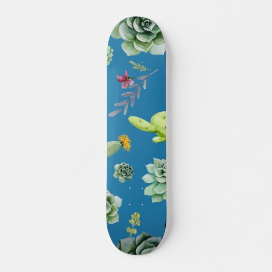Cactuspatroon 5 persoonlijk skateboard (Voorkant)