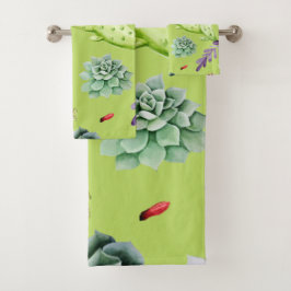 Cactuspatroon 6 bad handdoek