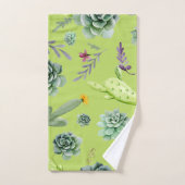 Cactuspatroon 6 bad handdoek (Handdoek)