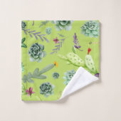 Cactuspatroon 6 bad handdoek (Wasdoekje)
