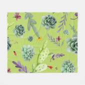 Cactuspatroon 6 fleece deken (Voorkant (Horizontaal))