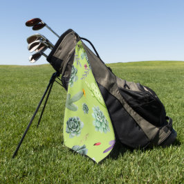 Cactuspatroon 6 golfhanddoek