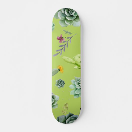 Cactuspatroon 6 persoonlijk skateboard (Voorkant)