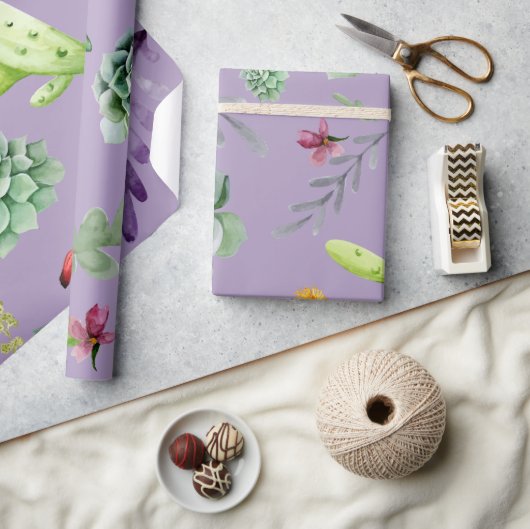 Cactuspatroon 7 cadeaupapier (Crafts)