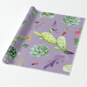 Cactuspatroon 7 cadeaupapier (Uitgerold)